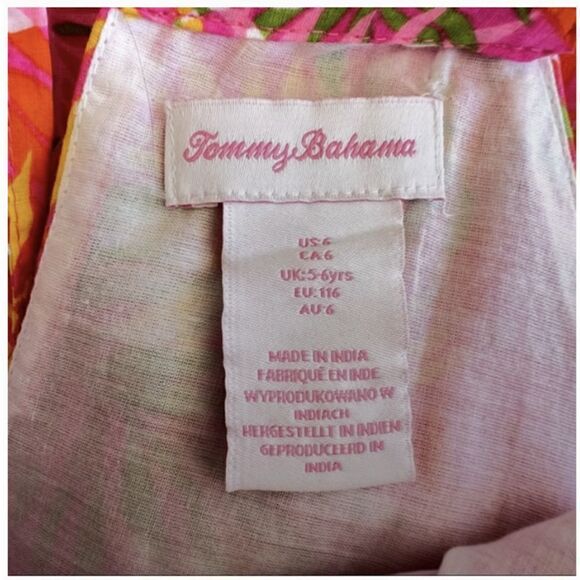 TOMMY BAHAMA Summer Dress Floral Print Little Girl Size 6 - Picture 7 of 7